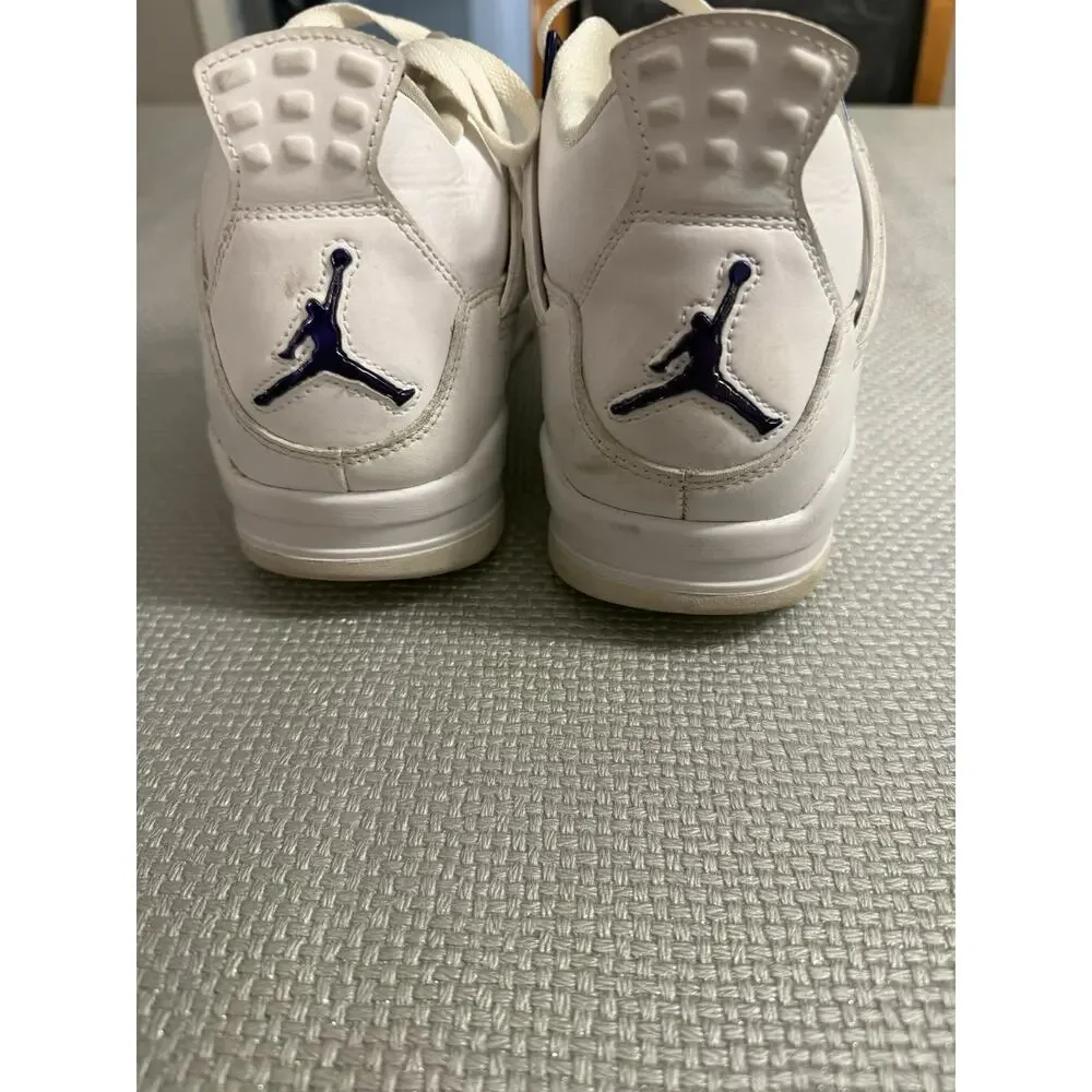 Nike Air Jordan 4 Retro Pure Money 308497-100 White Silver Mens Size 10